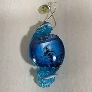 The Sacred Pool Above and Below Dolphin Ornament Christian Riese Lassen